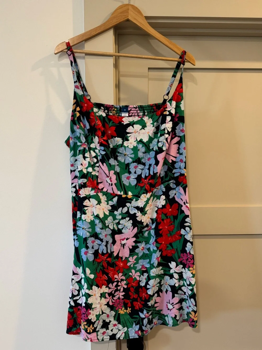 Old Navy 3X Floral linen Slip Dress with Adjustable Straps